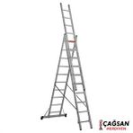 Çağsan 3x10 Basamaklı Üç Parçalı Çok Amaçlı Alüminyum Merdiven