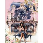 Cahier grand format 8.5 X 11 pouces - Paris: Paris - La vie en rose