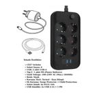 CAILON Akım Korumalı 6’lı Priz 2 USB-A + 1 USB-C Çıkışlı Isıya Dayanıklı Çoklu Akıllı Priz