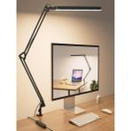 CAILON Katlanabilir LED Akrobat Masa Lambası Okuma & Çalışma Işığı, Masa Tutuculu - Siyah