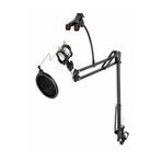 CAILON Profesyonel Masa Tipi Mikrofon Standı Seti Telefon Tutucu Pop Filtre Shock Mount Yaylı Askı Standı