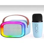 CAILON Rgb Işıklı Bluetooth Karaoke Hoparlör + 1 Mikrofon Kablosuz Mikrofon Çocuk ve Yetişkin Eğlence Seti