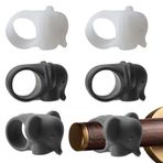 CAIRIAC Kapı Kolu Koruyucu Duvar Koruyucu, Duvar için Kapı Durdurucuları, Duvar Kapı Kolu Durdurucu Silikon Kapı Kolu Tamponları, Ev için Fil Hediyesi (Siyah, Beyaz, Gri, 6 Adet)