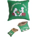 Caisya Butik Incinmişsin Dedi Baskılı Wellsoft Diz Battaniyeli Opsiyonel Yastık Şal - 70 x 150 cm - Renkli