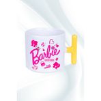 Caisya Enter Mode Barbie Baskılı T Saplı Açık Sarı Porselen Kupa