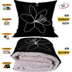 Caisya Home Çiçek Çizgi Desenli Opsiyonel Yastık Içinde Tv Battaniyesi 110 x 170 cm - Renkli