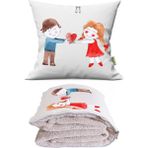 Caisya Love 8 Baskılı Dekoratif Yastık Kırlent Opsiyonel Battaniye 2 In 1 - 110 x 170 cm - Renkli
