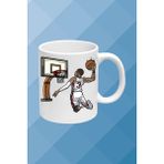 Caisya Model 2 Basketboll Temalı Basket Sever Beyaz Kupa Bardak