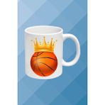 Caisya Model 3 Basketboll Temalı Basket Sever Beyaz Kupa Bardak
