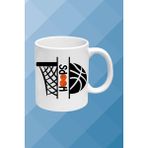 Caisya Model 8 Basketboll Temalı Basket Sever Beyaz Kupa Bardak