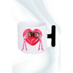 Caisya Mutlu Çiftler Love Kalp Baskılı Hediye T Saplı Siyah Kupa Bardak