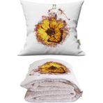 Caisya Retro Çicek Baskılı Dekoratif Yastık Kırlent Opsiyonel Battaniye - 115 x 170 cm - Renkli