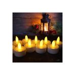 caju art & decoration 6 Adet Tealight Led Mum Sarı Hareketli Işıklı Led Mum