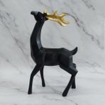caju art & decoration Ayakta Duran Büyük Boy Geyik Biblo Modern Ev Ofis Dekor Karışık Çok Renkli