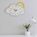 Caju Art & Decoration Bulut Arkasında Güneş Dekoratif Çocuk Odası Duvar Saati