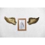 caju art & decoration Dekoratif Ikili Melek Kanatları Duvar Dekoru Duvar Süsü Altın 215 x 80