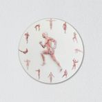 caju art & decoration Dekoratif Modern Tasarım Spor Kas Sistemi Ahşap Duvar Saati
