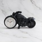 caju art & decoration Dekoratif Motosiklet Tasarım Döküm Masa Saati Biblo Ofis Ev Hediye Siyah