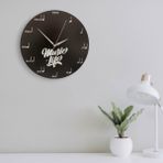 caju art & decoration Dekoratif Siyah Müzik Notaları Tema Yuvarlak Duvar Saati