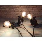 caju art & decoration Hırsız Fare Üçlü Biblo Modern Masa Lambası Ev Ofis Dekor Led Lamba Siyah