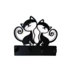 caju art & decoration Sevimli Kediler Lazer Kesim Duvar Anahtarlık Anahtar Askısı