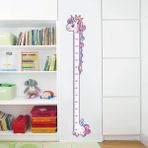 caju art & decoration Sevimli Unicorn Ahşap Kaliteli Çocuk Odası Boy Ölçer Dekor