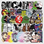 CajuArt 016 50 Adet Tekrarsız Karışık Stil Modern PVC Sticker