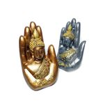 CajuArt Dekoratif 18 cm El İçinde Buda Heykeli Biblo Ev Ofis Süs