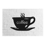 CajuArt Dekoratif Coffee Cup Kahve Fincan Ahşap Duvar Tablo Dekor