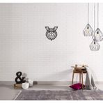 CajuArt Dekoratif Geometrik Desen Baykuş Büyük Boy Ahşap Tablo