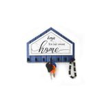 CajuArt Dekoratif Üçgen Ahşap Desenli Keys For Home Anahtarlık