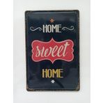 CajuArt Home Sweet Home Retro Metal Plaka 20x30 cm Metal Tablo