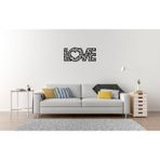 Cajuart Modern Siyah Büyük Love Yazısı Dekoratif Ahşap Tablo