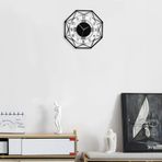 CajuArt Sekizgen Geometrik Ahşap Tasarım 40 cm Modern Duvar Saati