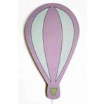 CajuArt Sevimli Uçan Balon Baskılı MDF Dekoratif Led Işıklı Çocuk Bebek Odası Duvar Süsü
