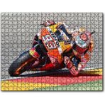 Caka Tablo Honda Repsol Turuncu Motorsiklet Sola Virajda Yatıyor 255 Parça Puzzle