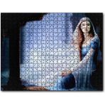 Caka Tablo Mavi Elbiseli Kadın ve Sütunlar 255 Parça Puzzle