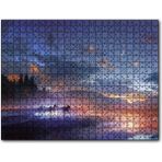 Caka Tablo Mor Bulutlu Gökler ve Göl Kıyısında Koşan Atlar 255 Parça Puzzle
