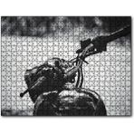 Caka Tablo Royal Enfield Motorsiklet Depo ve Gidon Siyah Beyaz 255 Parça Puzzle