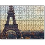 Caka Tablo Sonbahar Günbatımı Eyfel Kulesi ve Şehir Manzarası 500 Parça Puzzle