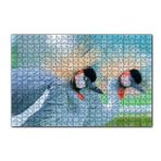 Cakapuzzle Açık Mavi Renkli Tepeli Turna Görseli 120 Parça Ahşap Puzzle