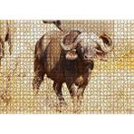 Cakapuzzle Afrika Bozkırında Bufalo ve Kuru Otlar 120 Parça Ahşap Puzzle