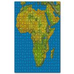 Cakapuzzle Afrika Coğrafi Haritası Ahşap 500 Parça Puzzle