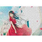 Cakapuzzle Animasyon Filmi Kırmızılı Çiçekli Kız 120 Parça Ahşap Puzzle