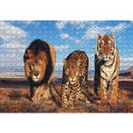 Cakapuzzle Aslan Leopar ve Kaplan Kompozisyon 120 Parça Ahşap Puzzle