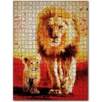 Cakapuzzle Aslan ve Yavrusu Görseli 255 Parça Puzzle