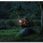 Cakapuzzle Asyalı Kız Gece Lambası ve Orman Mdf 255 Parça Puzzle