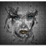 Cakapuzzle Belirsiz Boyama Tekniğiyle Kadın Yüzü Mdf 500 Parça Puzzle