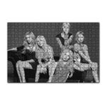 Cakapuzzle Black Pink Kore Pop Siyah Beyaz 120 Parça Ahşap Puzzle