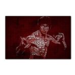 Cakapuzzle Bruce Lee ve Sözleri Çizim 120 Parça Ahşap Puzzle
